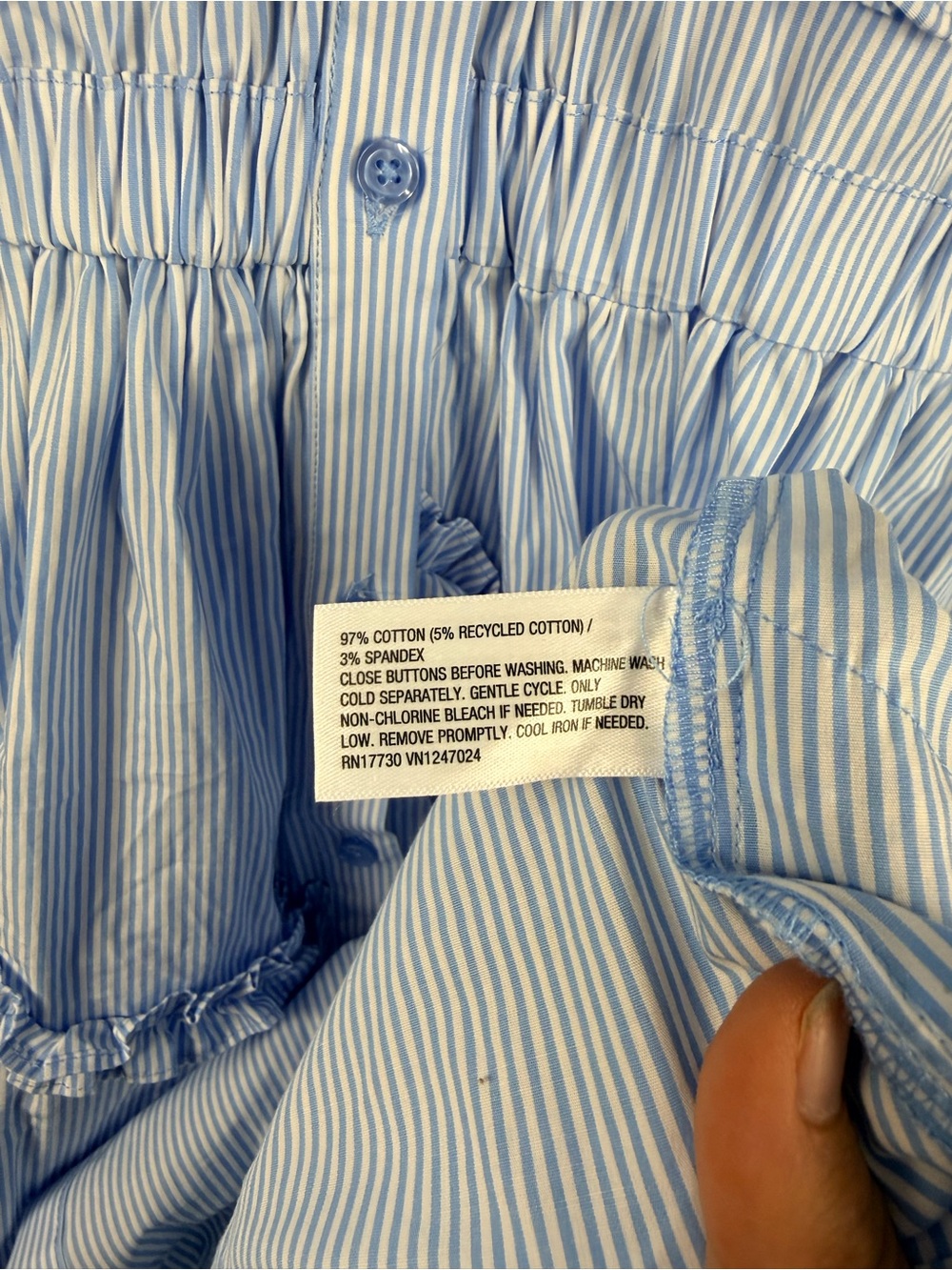 Kate Spade New York x Target - Ribbon Short Sleeve Midi Dress Blue White XL - Picture 5 of 6